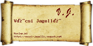 Vécsi Jagelló névjegykártya